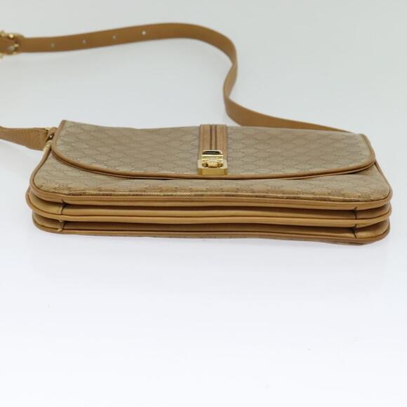 CELINE Macadam Canvas Shoulder Bag Pvc Beige Gold - Picture 9 of 13